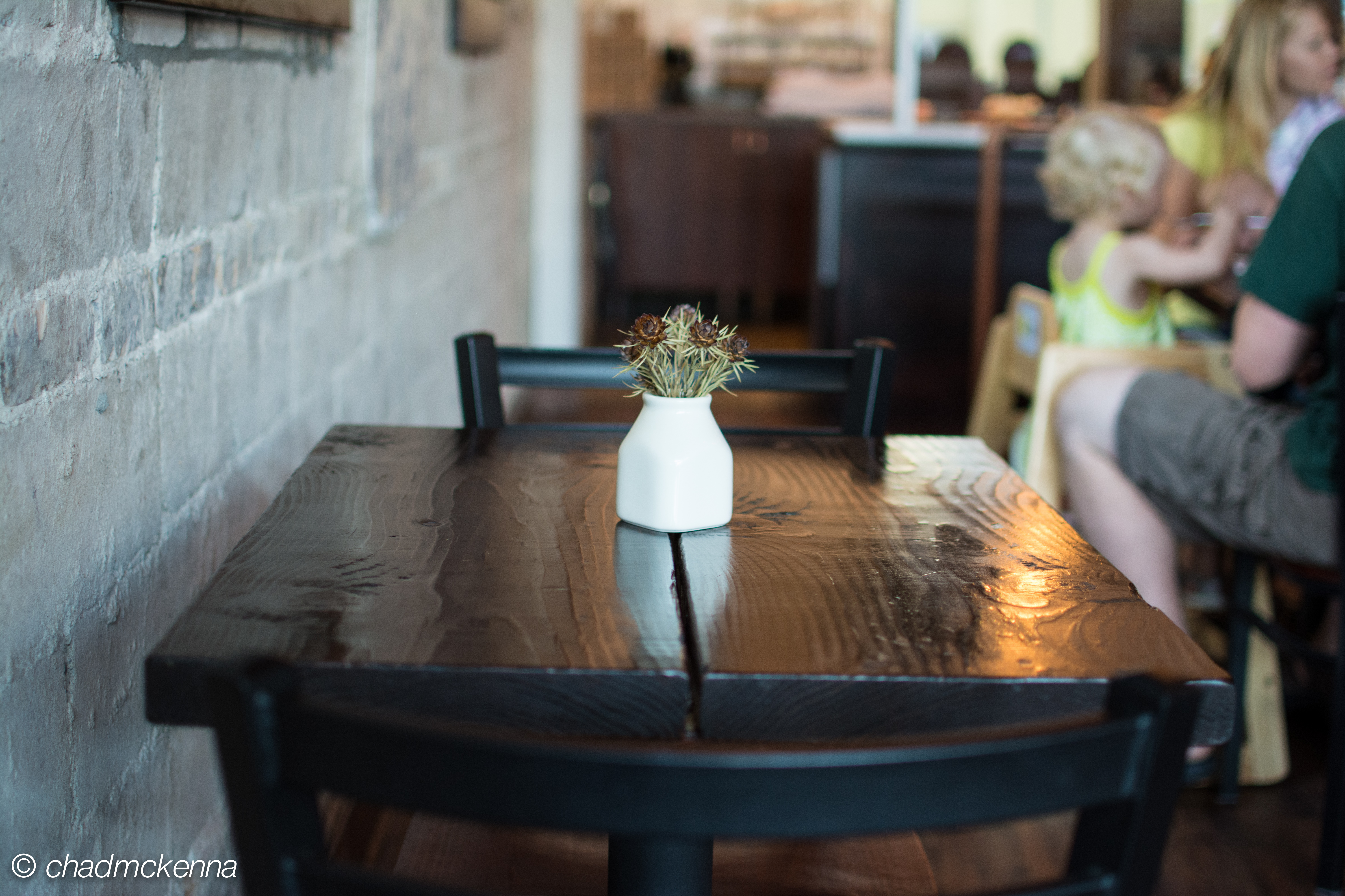 The table