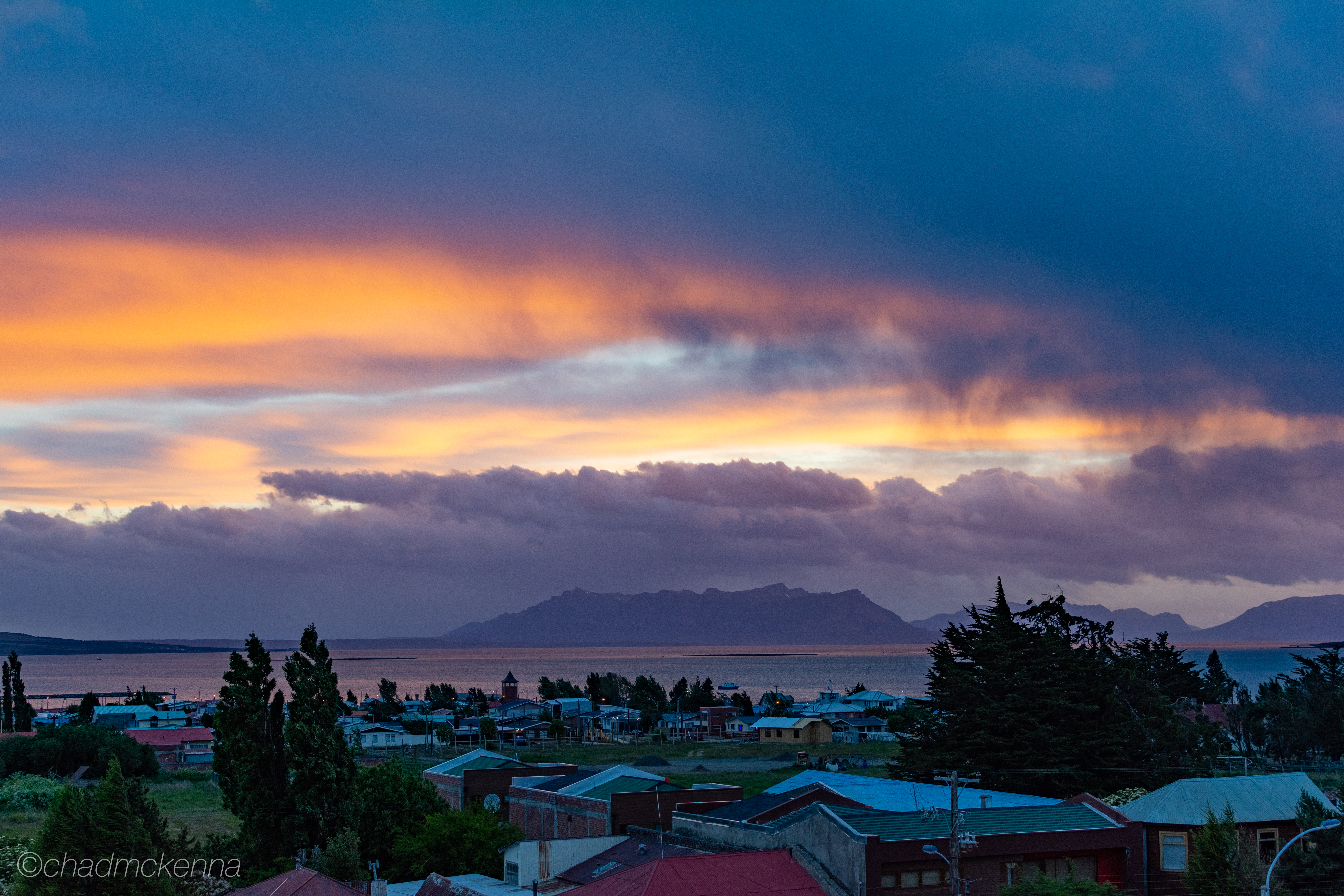 Sunset in Puerto Natales